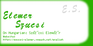 elemer szucsi business card